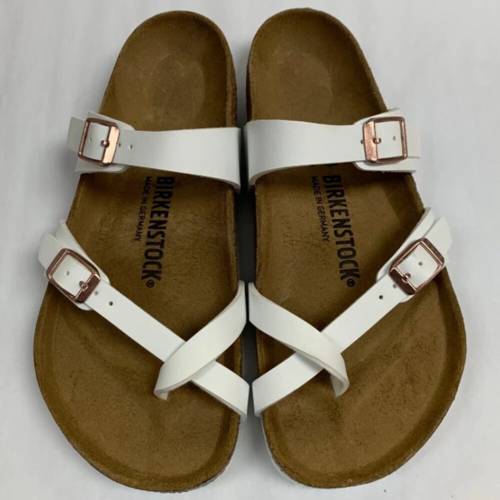 Birkenstock Mayari White Birko-Flor Regular Width Sandals